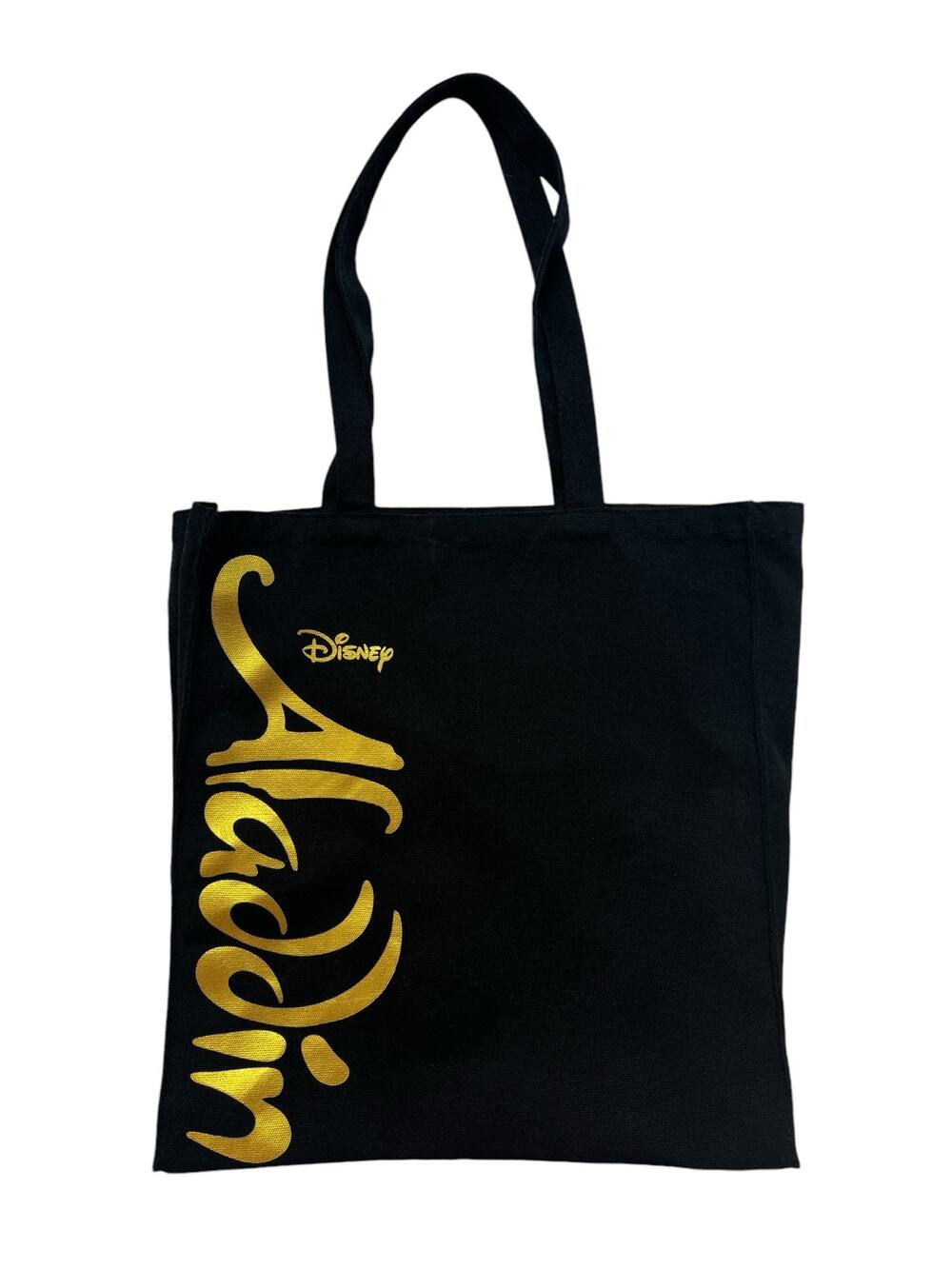 Aladdin Broadway Musical Commemorative Black Canvas Bag Gold Writing Drawing
